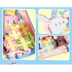 FEMIBOX S2303 2303 TRANH IN BOLOGNESE TIỆC SINH NHẬT bộ đồ chơi xếp lắp ráp ghép mô hình RORO JUMP 458 khối