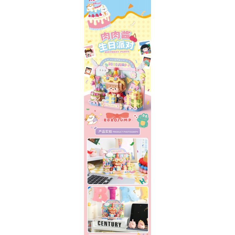 FEMIBOX S2303 2303 TRANH IN BOLOGNESE TIỆC SINH NHẬT bộ đồ chơi xếp lắp ráp ghép mô hình RORO JUMP 458 khối