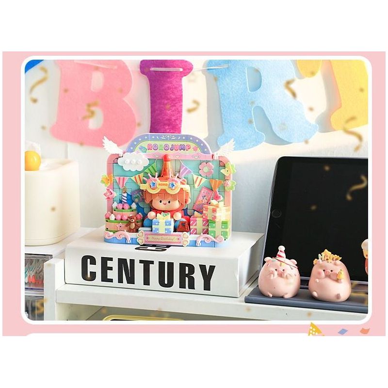 FEMIBOX S2303 2303 TRANH IN BOLOGNESE TIỆC SINH NHẬT bộ đồ chơi xếp lắp ráp ghép mô hình RORO JUMP 458 khối