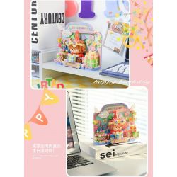 FEMIBOX S2303 2303 TRANH IN BOLOGNESE TIỆC SINH NHẬT bộ đồ chơi xếp lắp ráp ghép mô hình RORO JUMP 458 khối