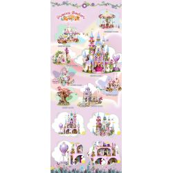 ZHEGAO 921001 CÔNG CHÚA WINDSOR LÂU ĐÀI HOA bộ đồ chơi xếp lắp ráp ghép mô hình Girl HUAYUN CASTLE Con Gái 2548 khối