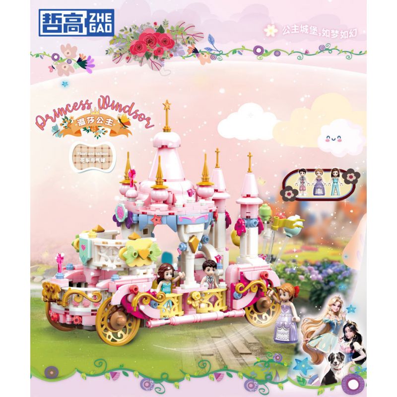 ZHEGAO 921004 CÔNG CHÚA WINDSOR PHAO VÀ BÓNG BAY bộ đồ chơi xếp lắp ráp ghép mô hình Girl FLOAT AND BALLOON Con Gái 721 khối