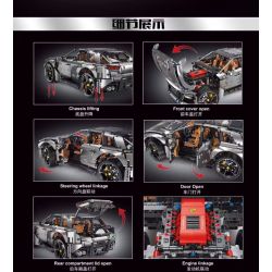 TYGOLL T5041 5041 FERRARI PUROSANGUE 1:8 tỷ lệ 1:8 bộ đồ chơi xếp lắp ráp ghép mô hình Technic Kỹ Thuật Công Nghệ Cao Mô Hình Phương Tiện 3456 khối