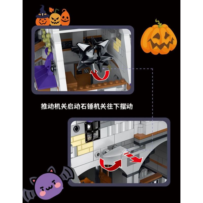 JMBRICKLAYER 30121 MorkModel 031056 Mork Model 031056 BIỆT THỰ BÍ ẨN bộ đồ chơi xếp lắp ráp ghép mô hình Creator MYSTERY MANSION Sáng Tạo 4190 khối