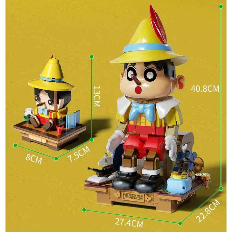 JUST NOW CC2011 2011 THỊ TRẤN CỔ TÍCH BỘ SƯU TẬP PINOCCHIO SHIN-CHAN bộ đồ chơi xếp lắp ráp ghép mô hình Creator FAIRY TALE TOWN Sáng Tạo 2300 khối