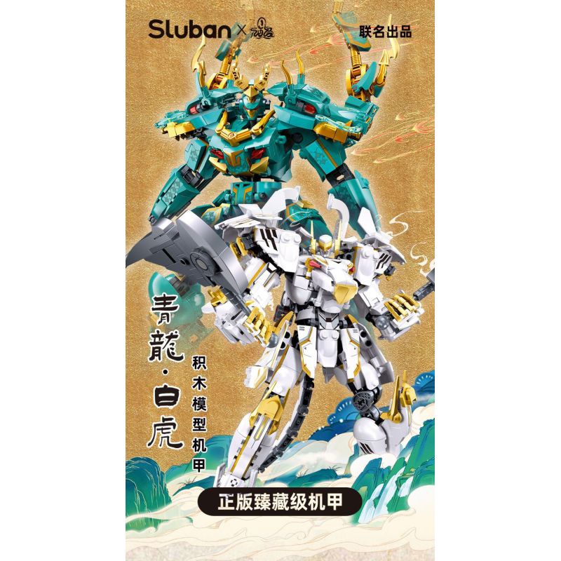 SLUBAN M38-B1235 B1235 1235 M38B1235 38-B1235 SƠN HẢI KINH ĐIỂN THANH LONG CƠ GIÁP THIÊN VƯƠNG bộ đồ chơi xếp lắp ráp ghép mô hình 704 khối