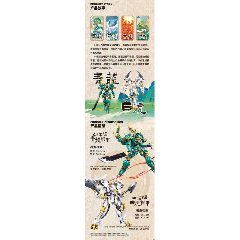 SLUBAN M38-B1235 B1235 1235 M38B1235 38-B1235 SƠN HẢI KINH ĐIỂN THANH LONG CƠ GIÁP THIÊN VƯƠNG bộ đồ chơi xếp lắp ráp ghép mô hình 704 khối