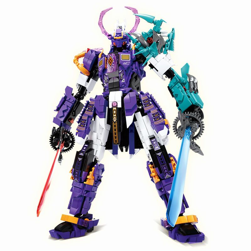 Kazi KY8100 8100 non Lego CHIẾN BINH ĐỊA NGỤC SỐ MECHA bộ đồ chơi xếp lắp ráp ghép mô hình SAMURAI MECHA 1517 khối