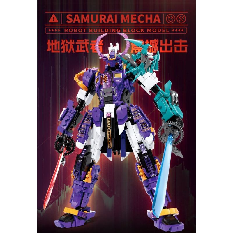Kazi KY8100 8100 CHIẾN BINH ĐỊA NGỤC SỐ MECHA bộ đồ chơi xếp lắp ráp ghép mô hình SAMURAI MECHA 1517 khối