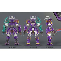 Kazi KY8100 8100 CHIẾN BINH ĐỊA NGỤC SỐ MECHA bộ đồ chơi xếp lắp ráp ghép mô hình SAMURAI MECHA 1517 khối