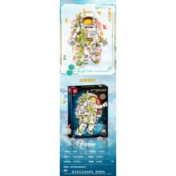 LEIBAO 8016 HOA DỌC ĐƯỜNG PHI HÀNH GIA VÀ bộ đồ chơi xếp lắp ráp ghép mô hình ASTRONAUTS AND FLOWERS 1144 khối