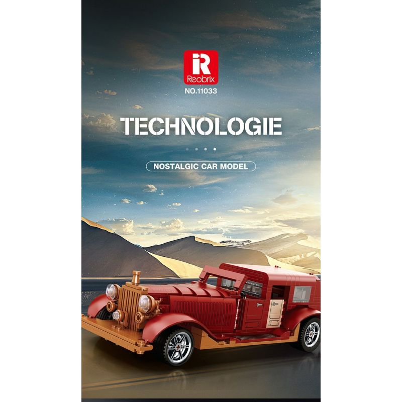 REOBRIX 11033 XE CỔ ĐIỂN ẢO tỷ lệ 1:12 bộ đồ chơi xếp lắp ráp ghép mô hình Creator Sáng Tạo 865 khối