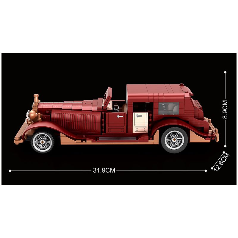 REOBRIX 11033 XE CỔ ĐIỂN ẢO tỷ lệ 1:12 bộ đồ chơi xếp lắp ráp ghép mô hình Creator Sáng Tạo 865 khối