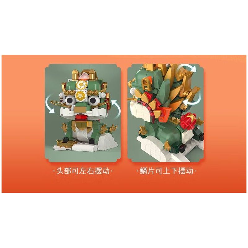 JAKI JK20236 20236 HỘP QUÀ SHAN HAI JING NIAN BEAST 2024 PHIÊN BẢN GIỚI HẠN NĂM MỚI bộ đồ chơi xếp lắp ráp ghép mô hình Creator Sáng Tạo