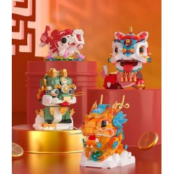 JAKI JK20236 20236 HỘP QUÀ SHAN HAI JING NIAN BEAST 2024 PHIÊN BẢN GIỚI HẠN NĂM MỚI bộ đồ chơi xếp lắp ráp ghép mô hình Creator Sáng Tạo