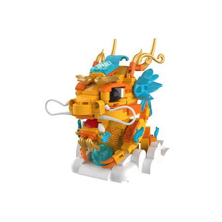 JAKI JK5137 5137 THẦN THÚ XU HƯỚNG QUỐC GIA RỒNG TỐT LÀNH THU HÚT VÀNG bộ đồ chơi xếp lắp ráp ghép mô hình Creator LUCKY DRAGON Sáng Tạo