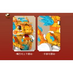 JAKI JK5137 5137 THẦN THÚ XU HƯỚNG QUỐC GIA RỒNG TỐT LÀNH THU HÚT VÀNG bộ đồ chơi xếp lắp ráp ghép mô hình Creator LUCKY DRAGON Sáng Tạo