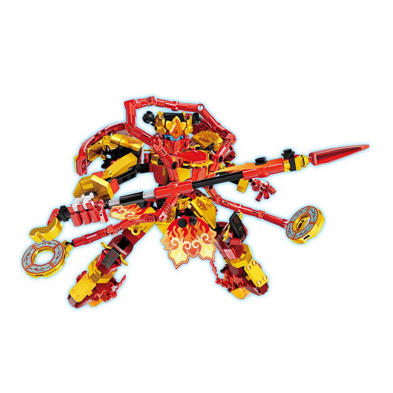 LE YI 62020 non Lego NEZHA bộ đồ chơi xếp lắp ráp ghép mô hình 651 khối