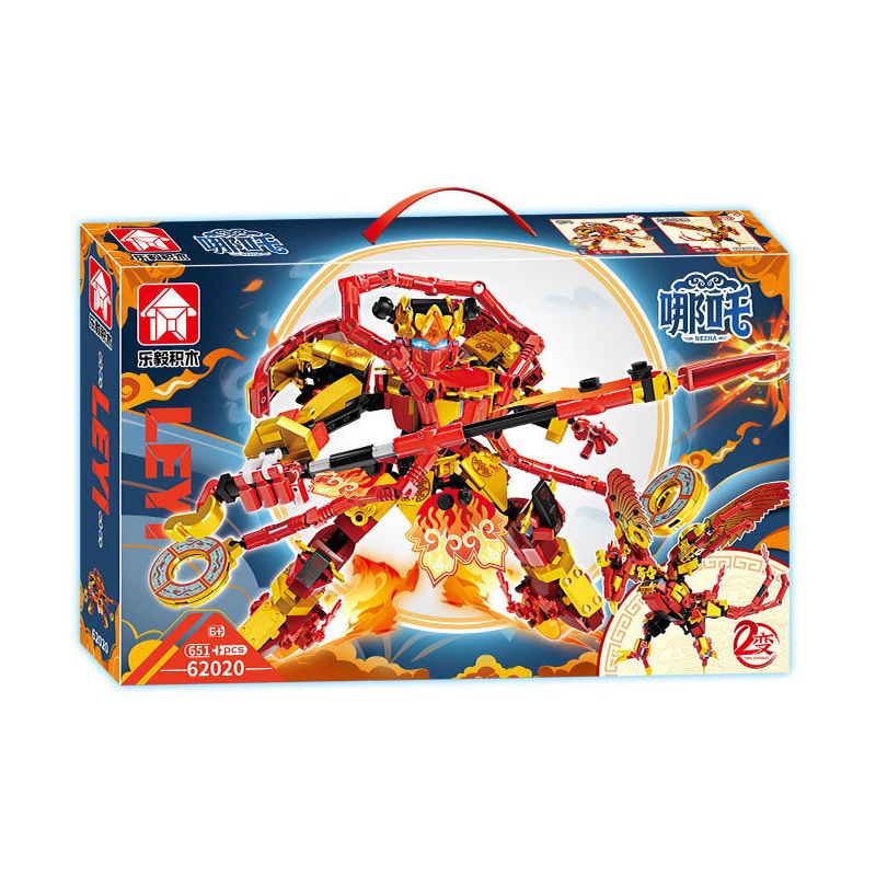 LE YI 62020 NEZHA bộ đồ chơi xếp lắp ráp ghép mô hình 651 khối