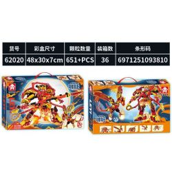 LE YI 62020 NEZHA bộ đồ chơi xếp lắp ráp ghép mô hình 651 khối