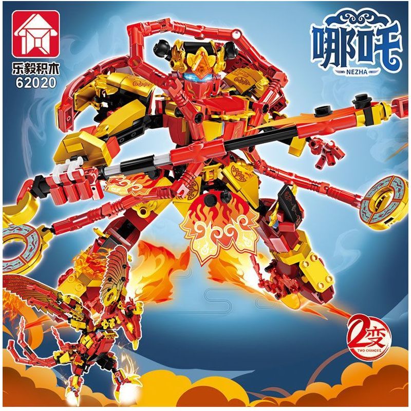 LE YI 62020 NEZHA bộ đồ chơi xếp lắp ráp ghép mô hình 651 khối