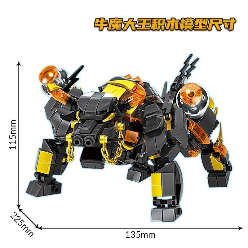 LE YI 62021 BÒ QUỶ VƯƠNG bộ đồ chơi xếp lắp ráp ghép mô hình 650 khối