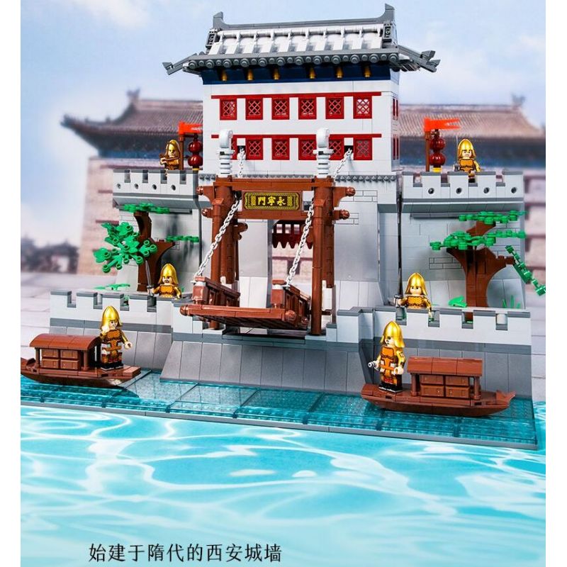 PANTASY 11019 CÂU CHUYỆN VỀ TƯỜNG THÀNH CỔNG VĨNH NINH CỦA TÂY AN bộ đồ chơi xếp lắp ráp ghép mô hình Historical 1500 khối