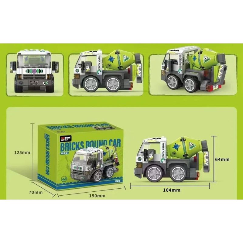 DECOOL BRICKCOOL 26013 26014 26015 26016 XE CHỞ TRỨNG bộ đồ chơi xếp lắp ráp ghép mô hình Racers Đua Tốc Độ