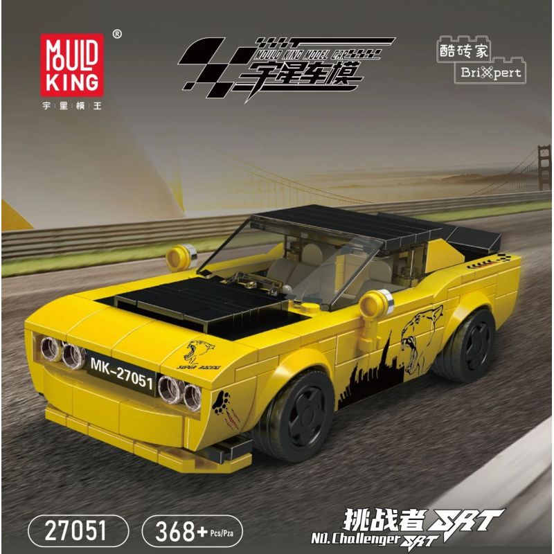 MouldKing 27051 Mould King 27051 SRT THÁCH THỨC bộ đồ chơi xếp lắp ráp ghép mô hình Speed Champions Racing Cars CHALLENGER SRT Đua Xe Công Thức 368 khối