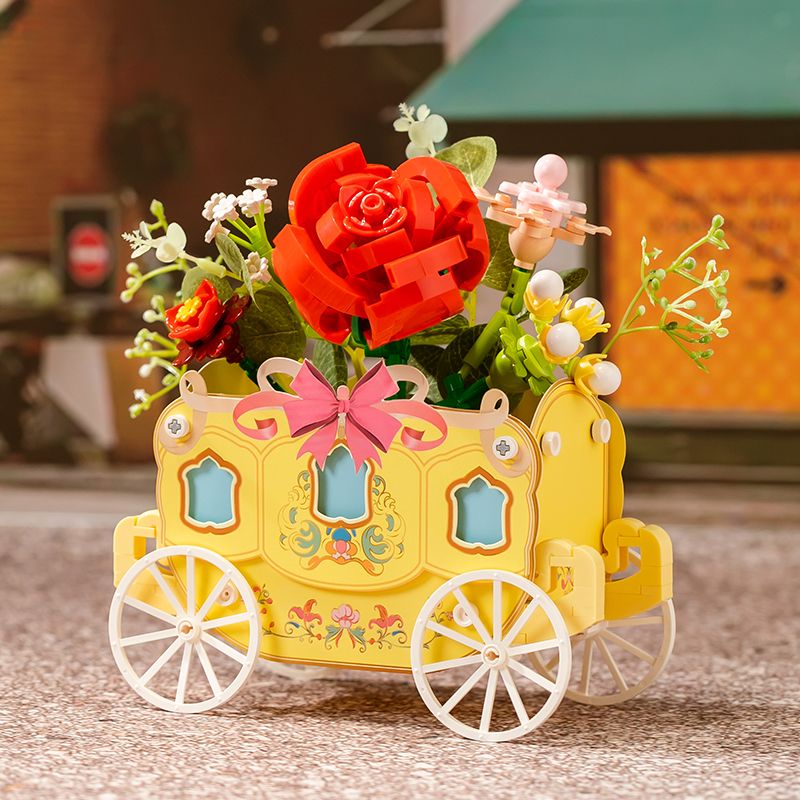 PANTASY 15027 non Lego CÂU CHUYỆN PHAO CÔNG CHÚA bộ đồ chơi xếp lắp ráp ghép mô hình ROSE CART 500 khối