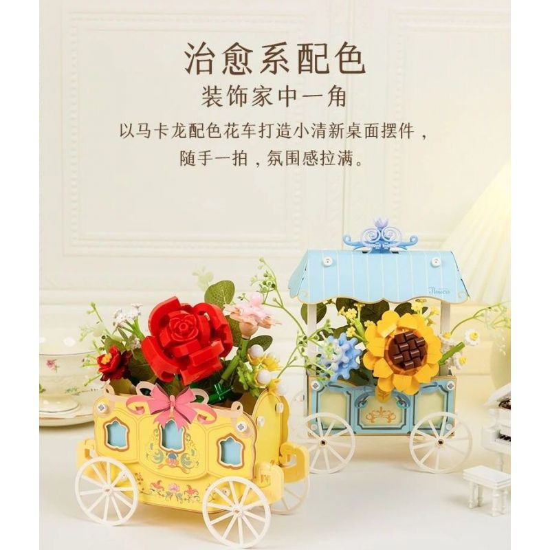 PANTASY 15027 CÂU CHUYỆN PHAO CÔNG CHÚA bộ đồ chơi xếp lắp ráp ghép mô hình ROSE CART 500 khối