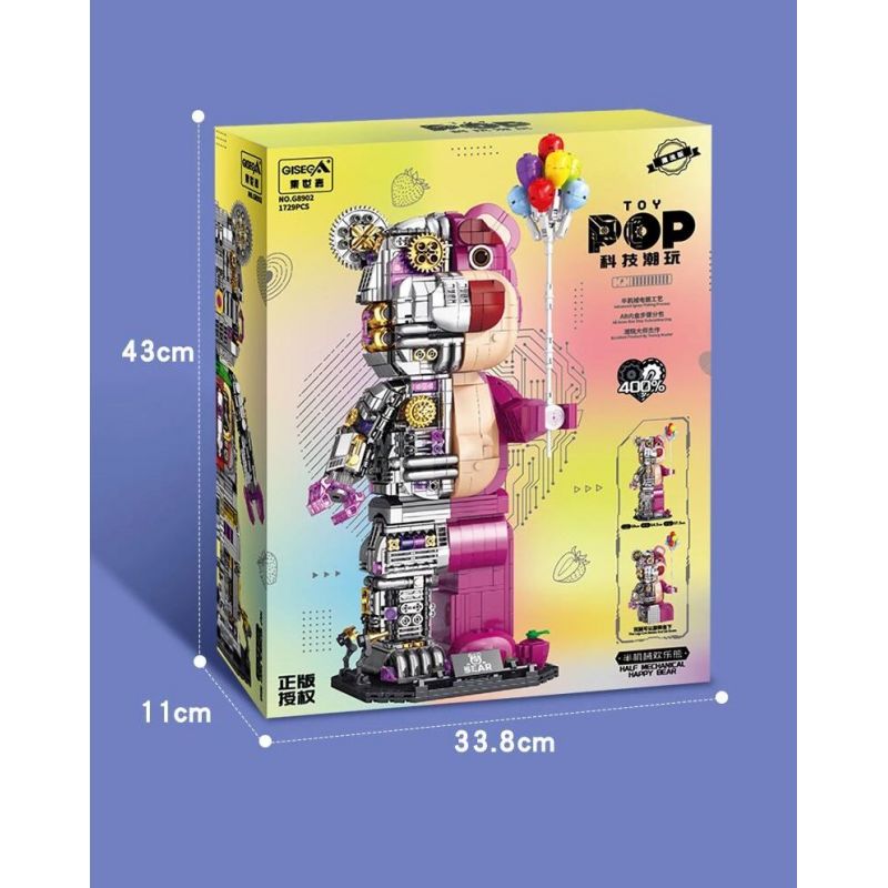 GISEGA G8902 8902 GẤU HẠNH PHÚC CYBORG bộ đồ chơi xếp lắp ráp ghép mô hình 1729 khối