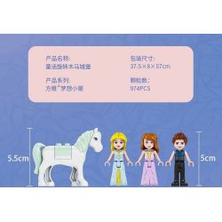 FORANGE FC3514 3514 LÂU ĐÀI BĂNG CHUYỀN CỔ TÍCH bộ đồ chơi xếp lắp ráp ghép mô hình Girl Con Gái 974 khối