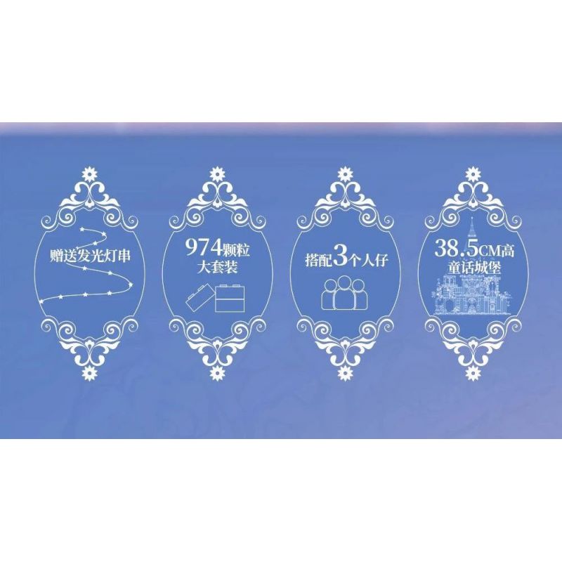 FORANGE FC3514 3514 LÂU ĐÀI BĂNG CHUYỀN CỔ TÍCH bộ đồ chơi xếp lắp ráp ghép mô hình Girl Con Gái 974 khối