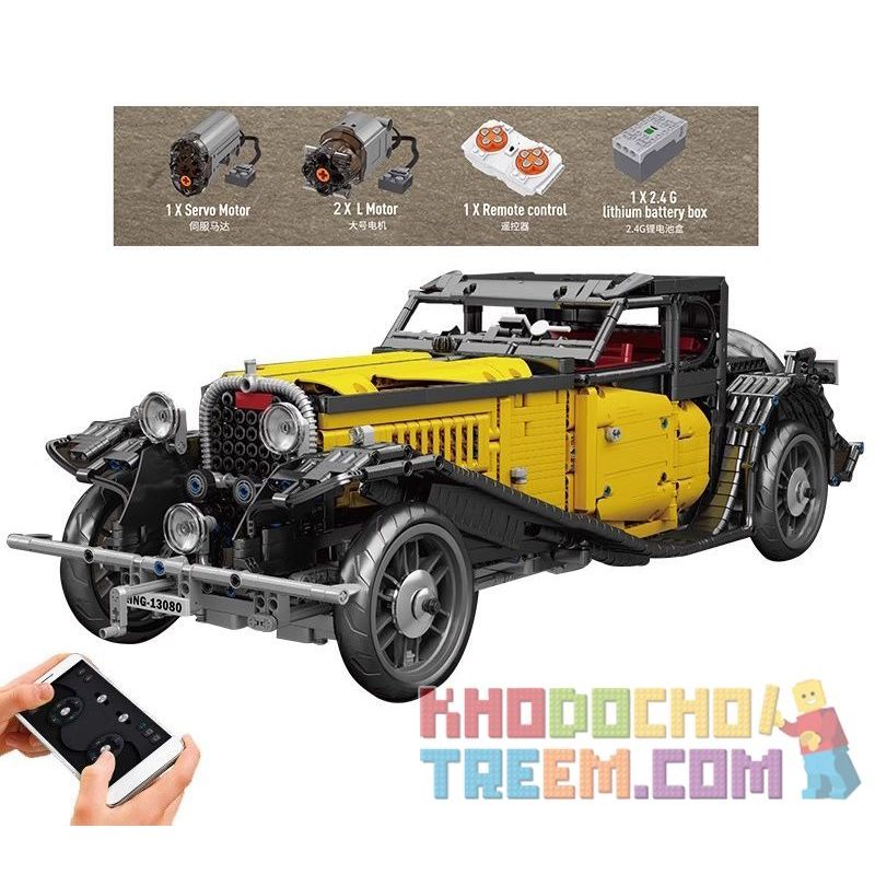 MouldKing 13080 Mould King 13080 REBRICKABLE MOC-25153 25153 MOC25153 non  BUDDI 50T. tỷ lệ 1:8 bộ đồ chơi xếp lắp ráp ghép mô hình  BUGATTI 50T Kỹ Thuật Công Nghệ Cao Mô Hình Phương Tiện 3448 khối