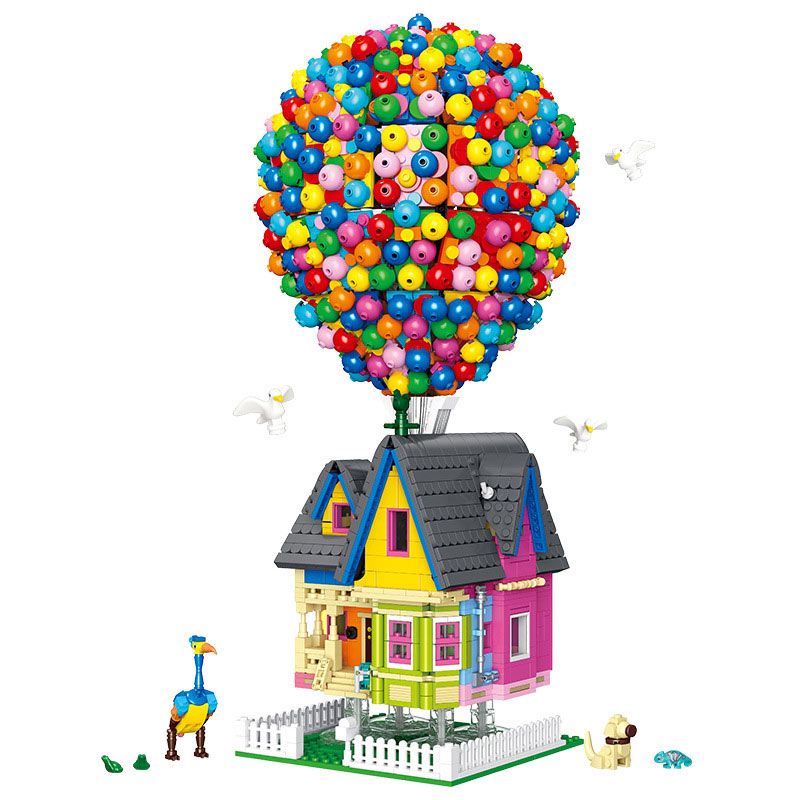 JIESTAR JJ9047 9047 non Lego NHÀ BÓNG BAY bộ đồ chơi xếp lắp ráp ghép mô hình Movie & Game BALLOON HOUSE Phim Và Trò Chơi 2626 khối