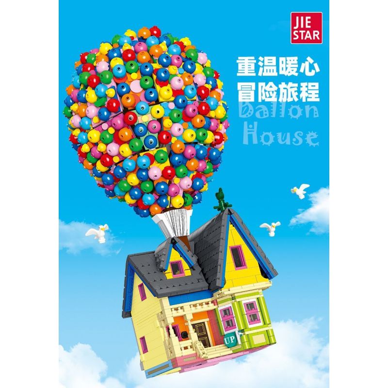 JIESTAR JJ9047 9047 NHÀ BÓNG BAY bộ đồ chơi xếp lắp ráp ghép mô hình Movie & Game BALLOON HOUSE Phim Và Trò Chơi 2626 khối