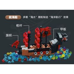 JIESTAR JJ9026 9026 CON TÀU CỔ ĐIỂN TRONG CHAI bộ đồ chơi xếp lắp ráp ghép mô hình Pirates Of The Caribbean IMPOSSIBE PIRATE BOTTLE Cướp Biển Vùng Caribe 852 khối