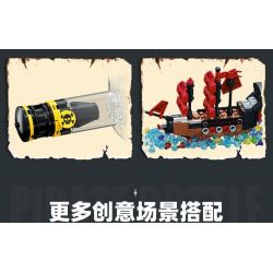 JIESTAR JJ9026 9026 CON TÀU CỔ ĐIỂN TRONG CHAI bộ đồ chơi xếp lắp ráp ghép mô hình Pirates Of The Caribbean IMPOSSIBE PIRATE BOTTLE Cướp Biển Vùng Caribe 852 khối