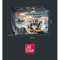 JIESTAR JJ9026 9026 CON TÀU CỔ ĐIỂN TRONG CHAI bộ đồ chơi xếp lắp ráp ghép mô hình Pirates Of The Caribbean IMPOSSIBE PIRATE BOTTLE Cướp Biển Vùng Caribe 852 khối