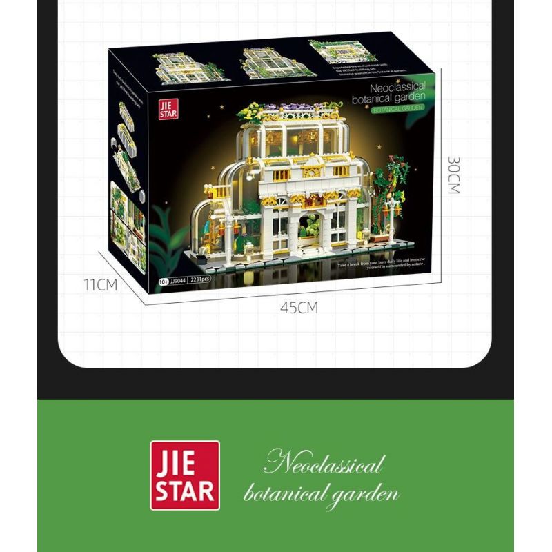 JIESTAR JJ9044 9044 VƯỜN THỰC VẬT CỔ ĐIỂN bộ đồ chơi xếp lắp ráp ghép mô hình Creator NEOCLASSICAL BOTANICAL GARDEN Sáng Tạo 2231 khối