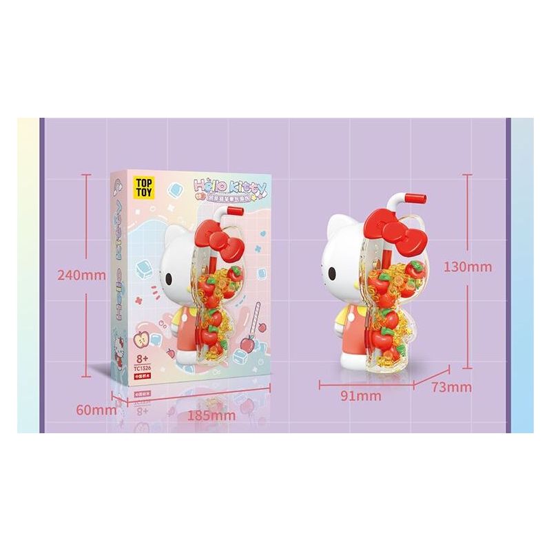 TOP TOY TC1326 1326 SANRIO BUBBLE SODA BIG DOLL NƯỚC CÓ GA TÁO HELLO KITTY bộ đồ chơi xếp lắp ráp ghép mô hình Movie & Game SANRIO CHARACTERS Phim Và Trò Chơi