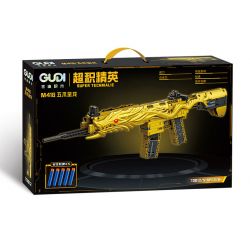 GUDI 70012 SIÊU TÍCH LŨY TINH HOA M416 RỒNG VÀNG NĂM MÓNG bộ đồ chơi xếp lắp ráp ghép mô hình Military Army M416 GOLDEN DRAGON Quân Sự Bộ Đội 519 khối