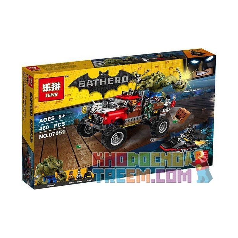 NOT Lego KILLER CROC TAIL-GATOR 70907 LEPIN 07051 xếp lắp ráp ghép mô hình BATMAN TẤN CÔNG NGƯỜI CÁ SẤU ĐUÔI SÁT THỦ The Lego Batman Movie Người Dơi Bảo Vệ Gotham 460 khối