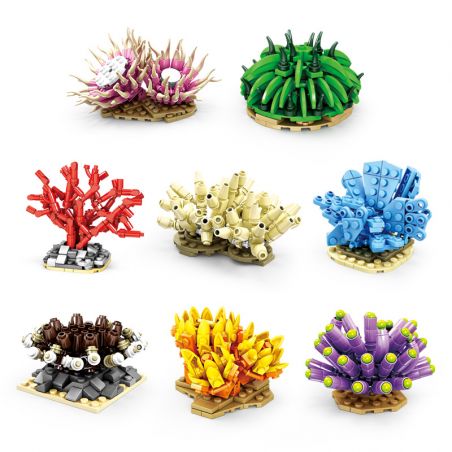 Kazi KY80058 80058 THẾ GIỚI BIỂN CORAL 8 KIỂU bộ đồ chơi xếp lắp ráp ghép mô hình Creator OCEAN Sáng Tạo 1167 khối