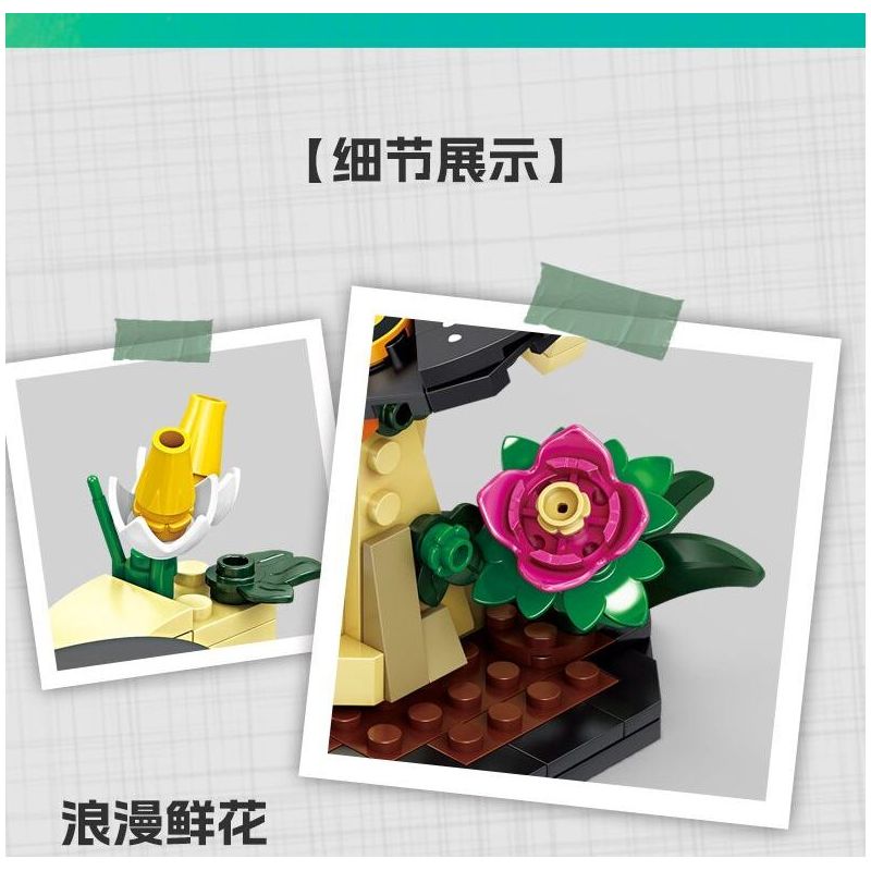 Kazi KY80059 80059 CÔN TRÙNG VÀ HOA 6 LOẠI THIÊN ĐƯỜNG PAPILIO BƯỚM CHÚA CHUỒN BỌ CÁNH CỨNG TÊ GIÁC VE SẦU bộ đồ chơi xếp lắp ráp ghép mô hình Creator INSECT AND FLOWERS Sáng Tạo 1029 khối