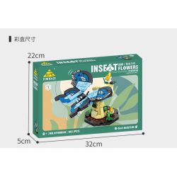 Kazi KY80059 80059 CÔN TRÙNG VÀ HOA 6 LOẠI THIÊN ĐƯỜNG PAPILIO BƯỚM CHÚA CHUỒN BỌ CÁNH CỨNG TÊ GIÁC VE SẦU bộ đồ chơi xếp lắp ráp ghép mô hình Creator INSECT AND FLOWERS Sáng Tạo 1029 khối