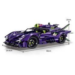 GULY 10614 LERU 10714 SIÊU XE APOLLO EVO tỷ lệ 1:8 bộ đồ chơi xếp lắp ráp ghép mô hình Technic Kỹ Thuật Công Nghệ Cao Mô Hình Phương Tiện 3909 khối