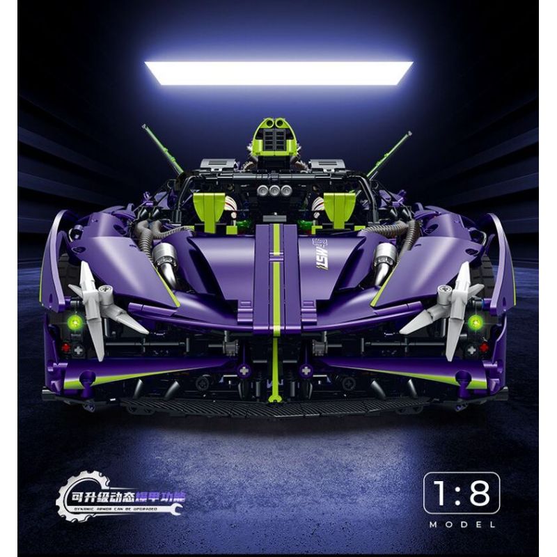 GULY 10614 LERU 10714 SIÊU XE APOLLO EVO tỷ lệ 1:8 bộ đồ chơi xếp lắp ráp ghép mô hình Technic Kỹ Thuật Công Nghệ Cao Mô Hình Phương Tiện 3909 khối