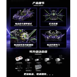 GULY 10614 LERU 10714 SIÊU XE APOLLO EVO tỷ lệ 1:8 bộ đồ chơi xếp lắp ráp ghép mô hình Technic Kỹ Thuật Công Nghệ Cao Mô Hình Phương Tiện 3909 khối